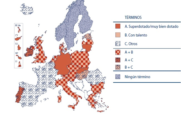 Terminología Altas Capacidades en Europa